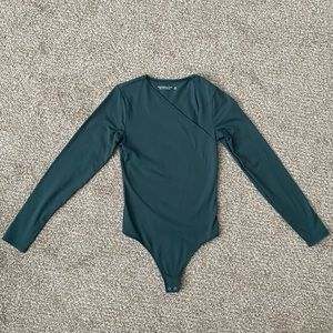 Abercrombie Long-Sleeve Asymmetrical Seamless Bodysuit